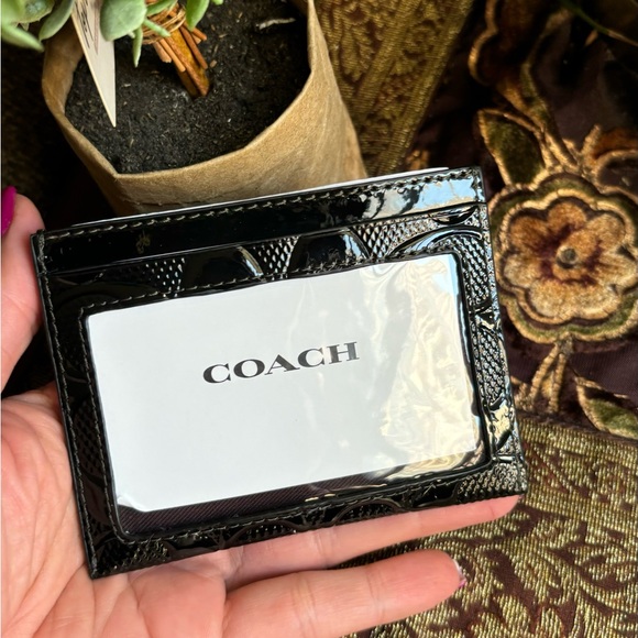 Authentic COACH signature patent leather Slim Id Card Case Wallet - Picture 8 of 8
